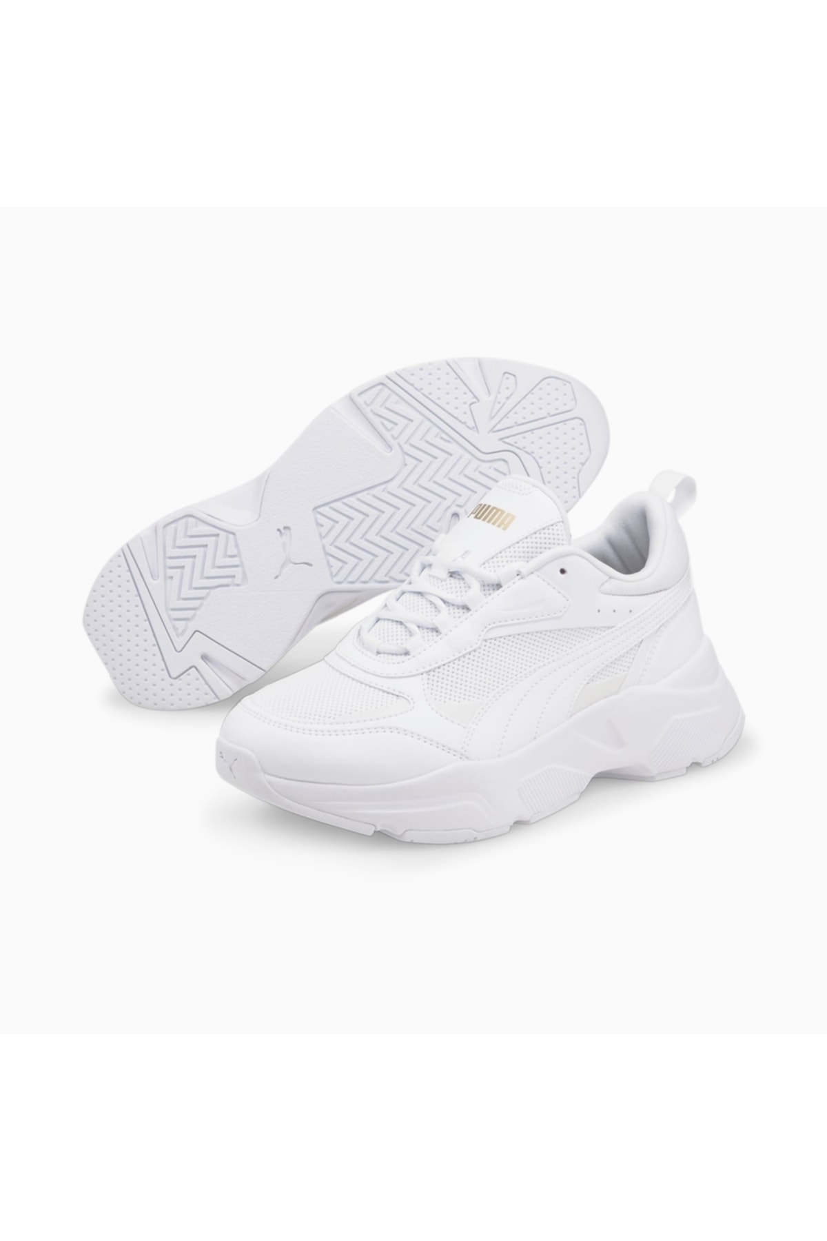 Cassia - کفش Puma پوما اسپرت زنانه سفید - 384647 01 اورجینال - تصویر 3