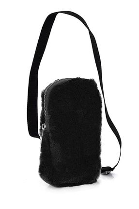 Kadın Siyah Mini Peluş Çanta 20 X 11 Cm SHKÇ004
