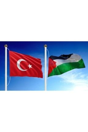 Türk Bayrağı Ve Filistin Gönder Bayrağı 100x150cm nnbn22211