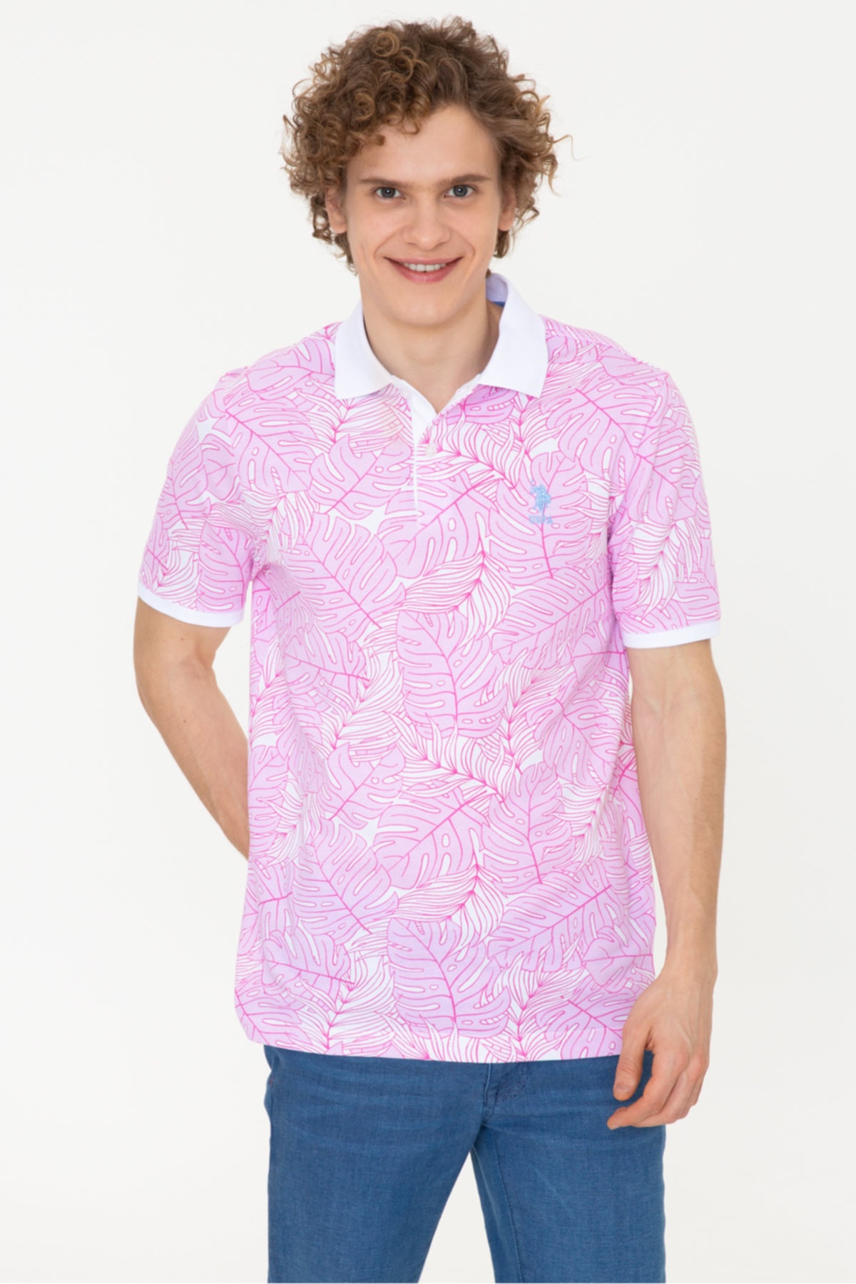 یو اس پولو تی شرت مردانه بنفش