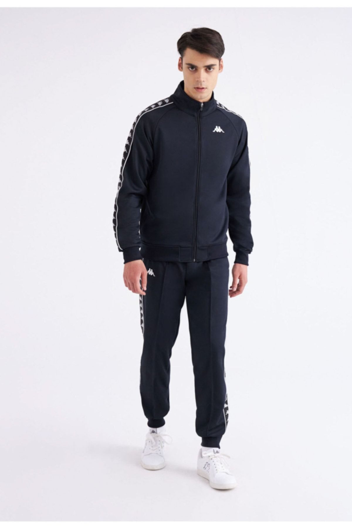 Kappa 222 Banda Anniston Slim Erkek Siyah Regular Fit Sweatshirt
