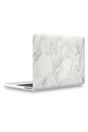 TLOSS Apple Macbook Pro 13" A1706 A1708 A1989 A2159 Gri Mermer Kılıf Koruyucu...