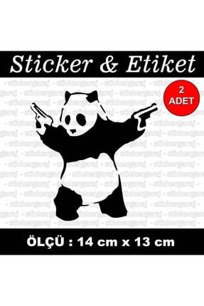Panda Silahlı Psikopat Sticker - Araba Motosiklet Kask Cam Laptop Uyumlu Etiket jdm.jpg11-n-1ps
