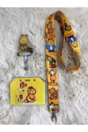 Garfield Boyun Askısı Yoyo Ve Yan Kartlık Set SETESCK023