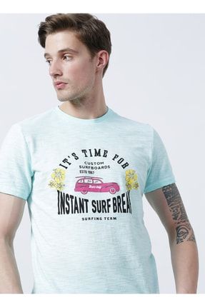 Limon Bisiklet Yaka Basic Mint Erkek T-shirt - Surfing 5002812981