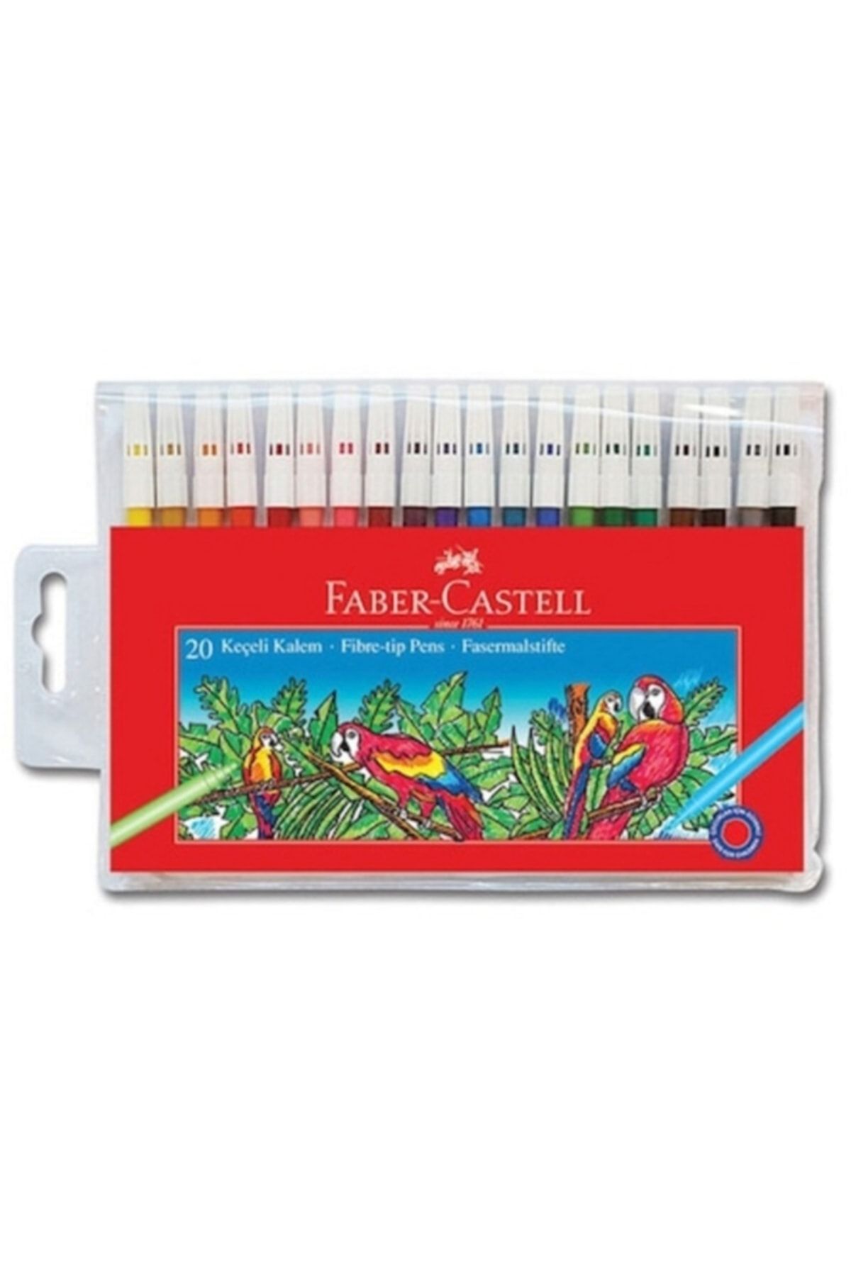 Faber Castell قلم نمدی قابل شستشو فابر 20 رنگ 67155120 07.08.079.048