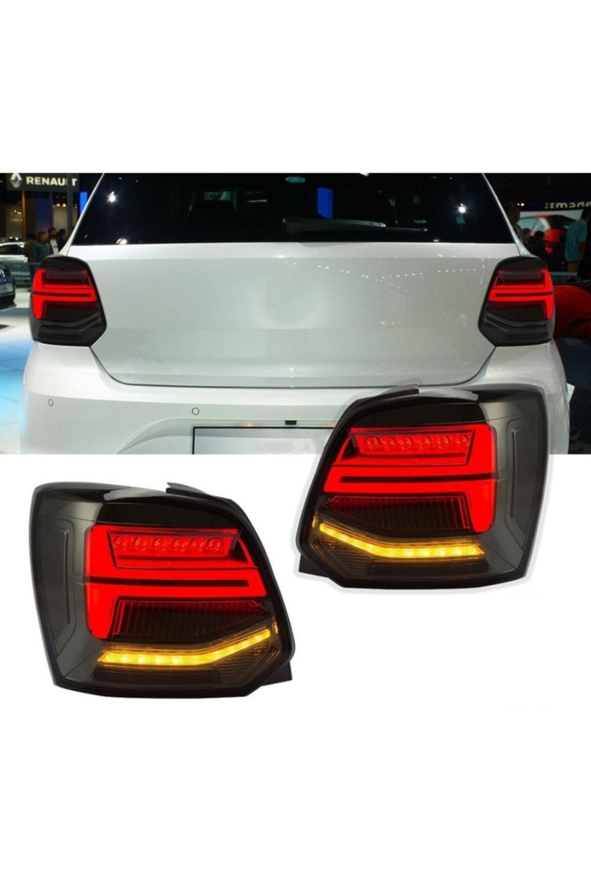 X POWER TUN NG Vw Polo 6j 2014 2018 Q2 Design Black LED Stop Lamp