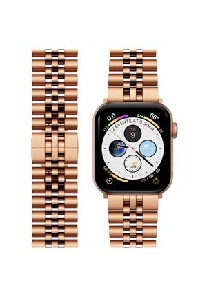 Apple Watch 42/44/45 Mm Uyumlu Paslanmaz Çelik Saat Kordonu tkn-cemirB