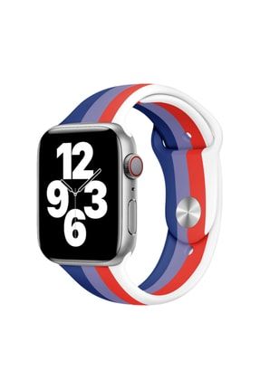 Apple Watch Seri 7/8 45mm Uyumlu Renkli Şık Tasarım Jel Silikon Kordon NZH-KRD-MIL-GNC-061