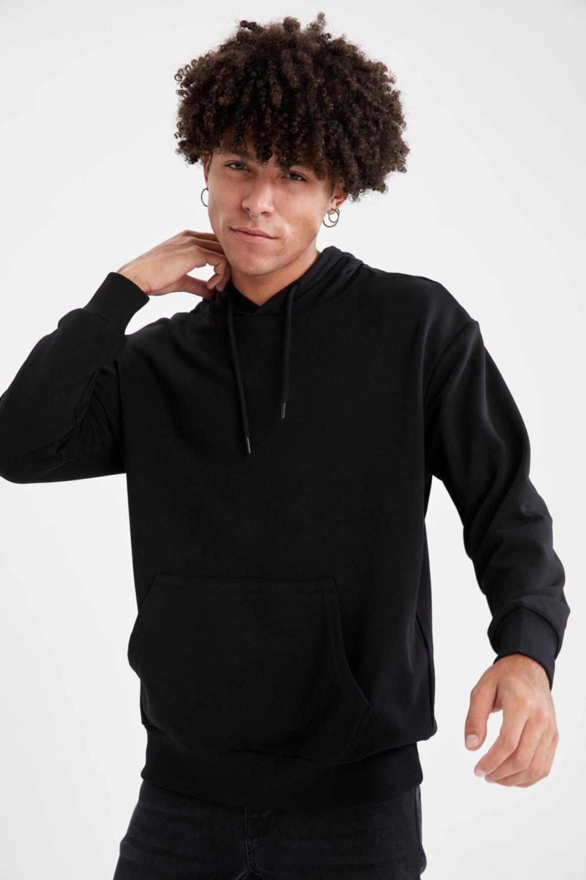 سویشرت مردانه مشکی دفاکتو | R4669AZ21AU اورجینال - تصویر 5