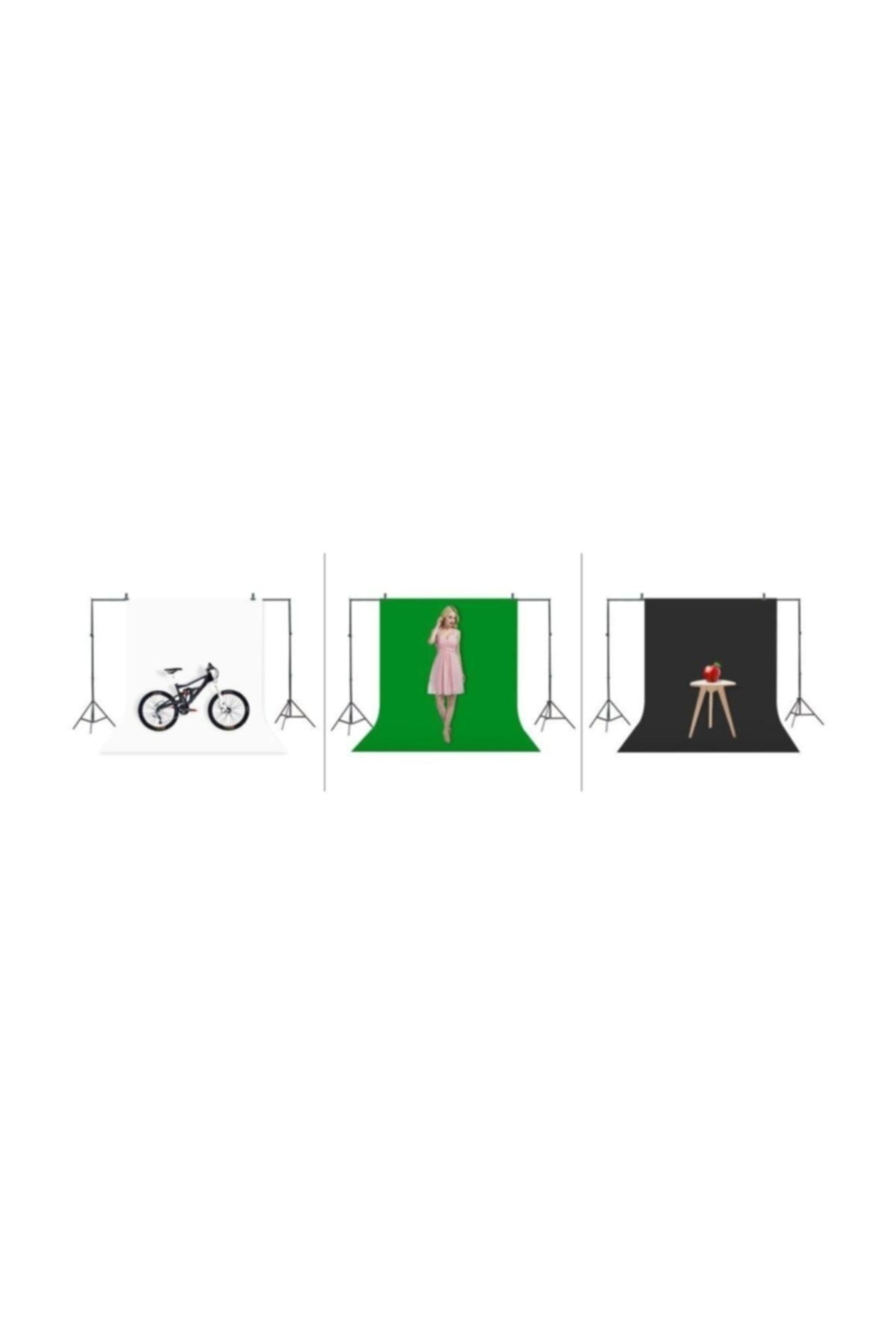 Chromakey-green Screen- Greenbox Yeşil Fon Perde(3x6 M) + Fon Standı 3x6yesılf