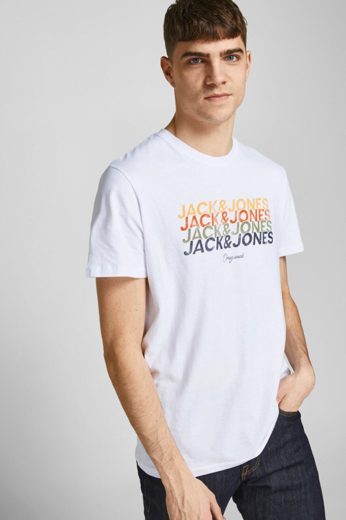 تیشرت مردانه اسلوگان بند دار | جک اند جونز Jack & Jones 12205503 - تصویر 2