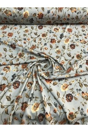 Krep Şifon Kumaş (İNCE-DESENLİ) Dallı-Çiçekli Krep Kumaş 1