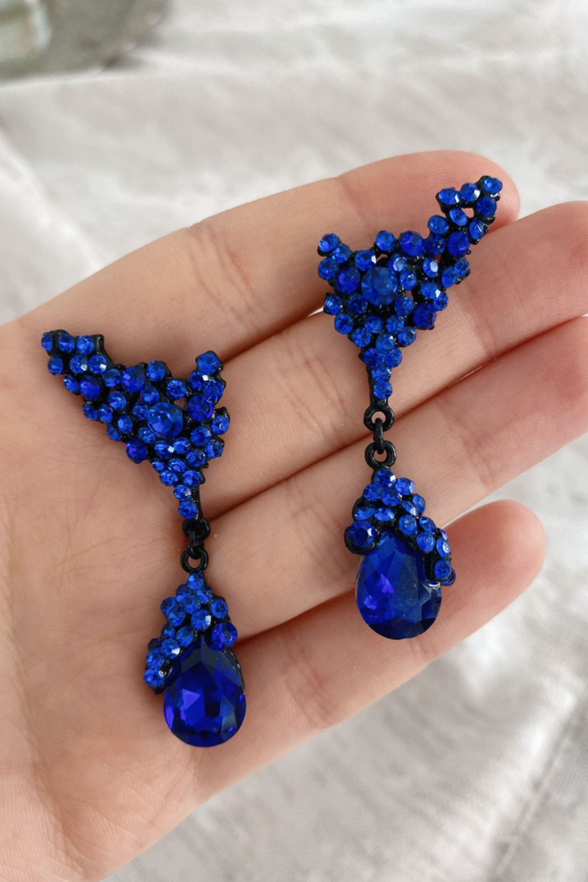 Blue Color Mint Meena Earrings (MNTE460BLU)-tmf.edu.vn