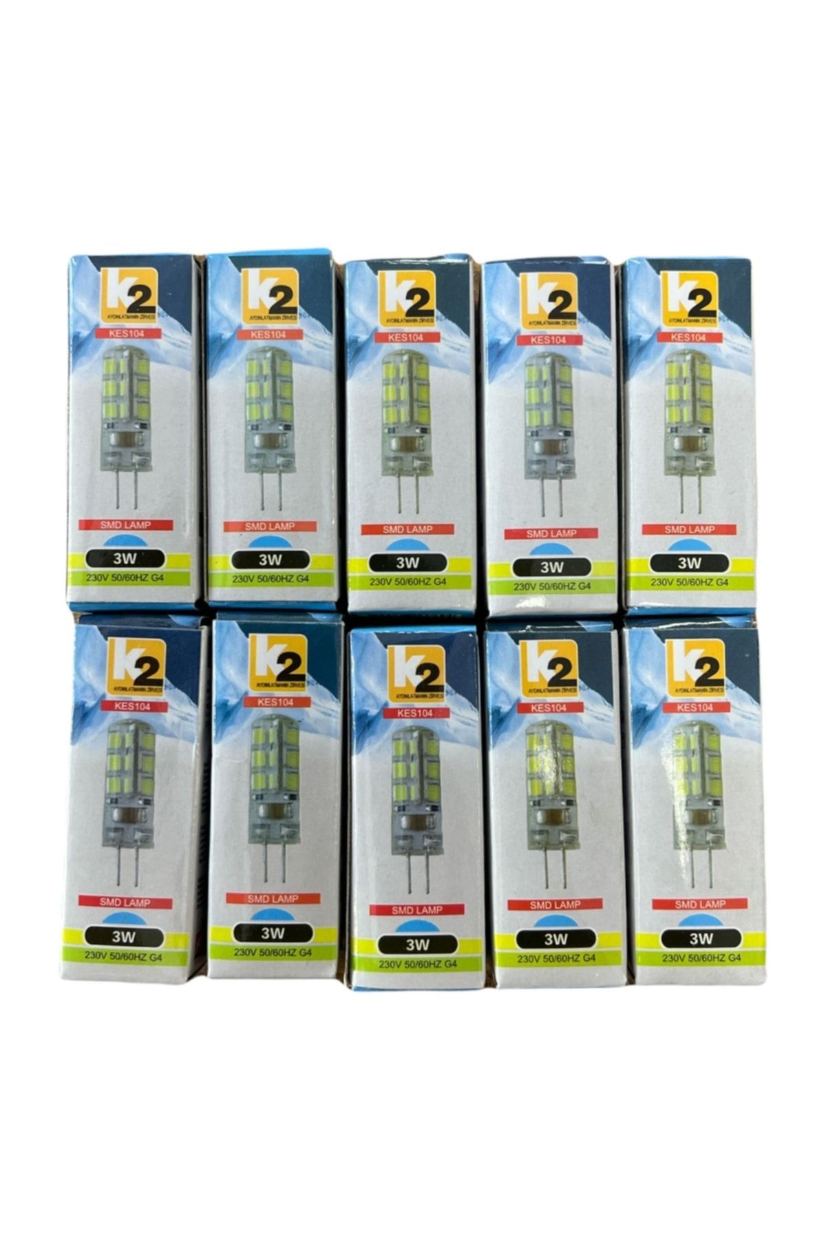 K2 3w 220v Avize Ampul 10 Adet Beyaz Işık