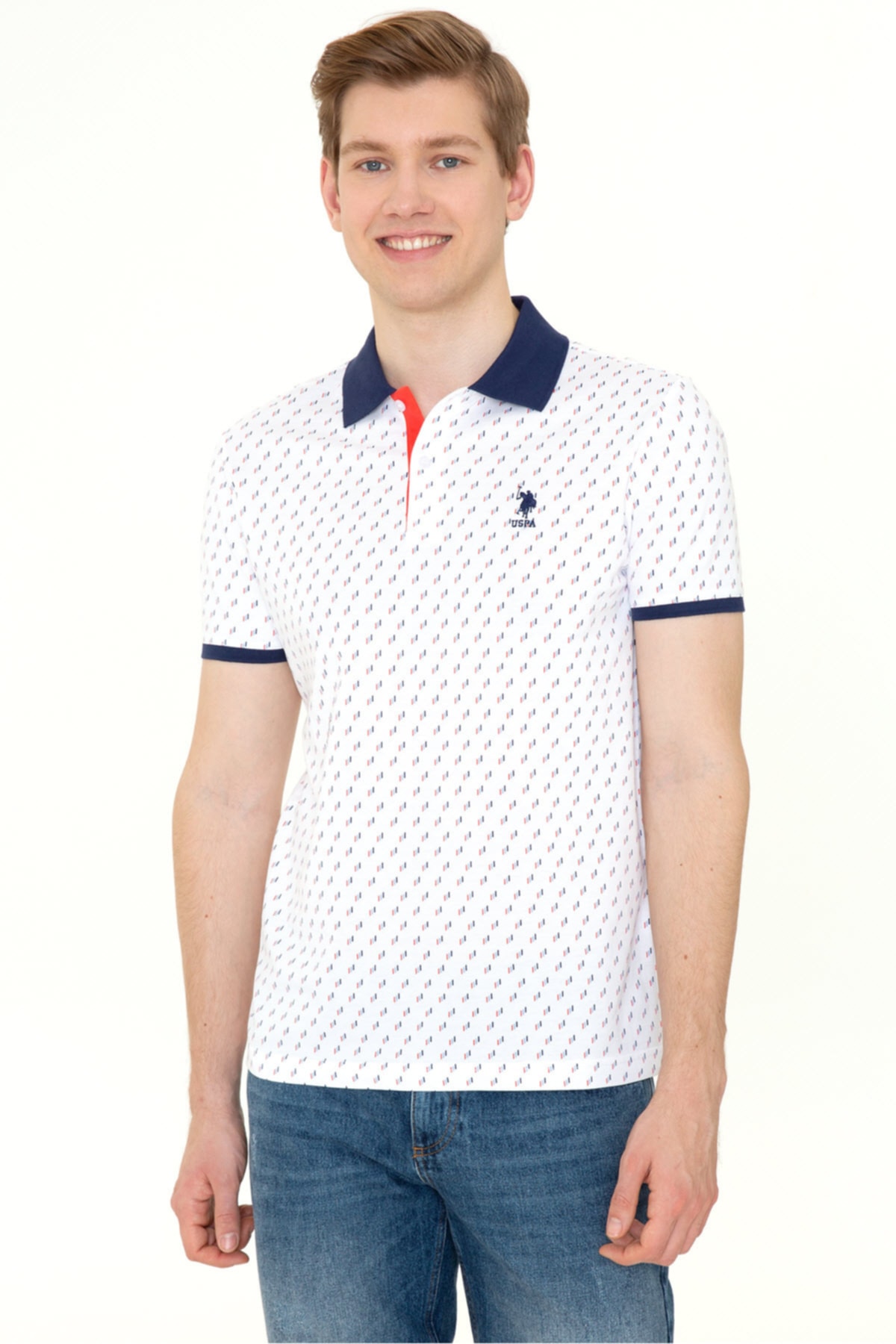 یو اس پولو تی شرت مردانه سرمه ای