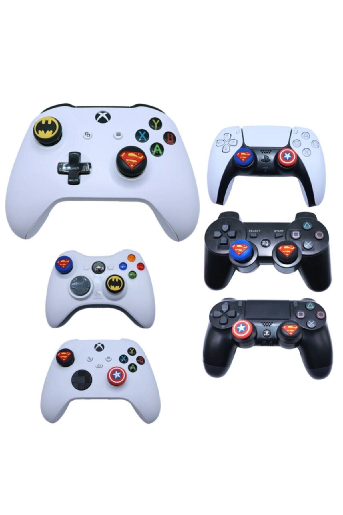 Batman Yarasa Ps3-ps4-ps5-xbox One-x-s-series X Series S Analog Koruyucu Silikon Pad 2