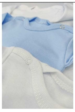 Hello Unisex Bebek 6'lı Karışık Beyaz Uzun Kollu Çıtçıtlı %100 Pamuklu Body miniuz5