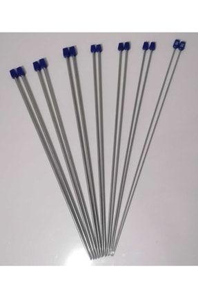Titanyum Uzun Örgü Şiş Seti 35 cm 2-2,5-3-3,5-4-4,5-5 mm Numara 7 Li Şiş Seti Agn 7'li Şiş Seti