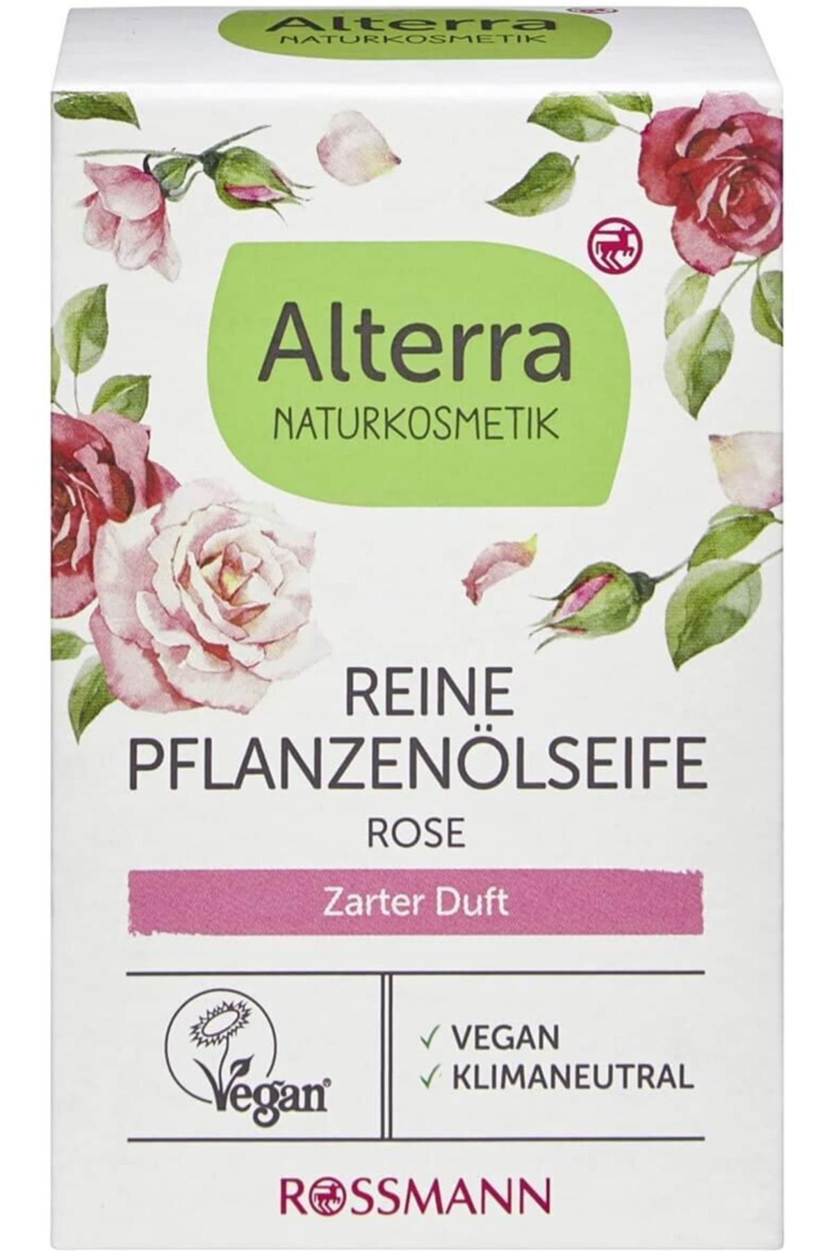 صابون جامد گیاهی 100 ٪ گل های رز طبیعی جوهر گرم Alterra