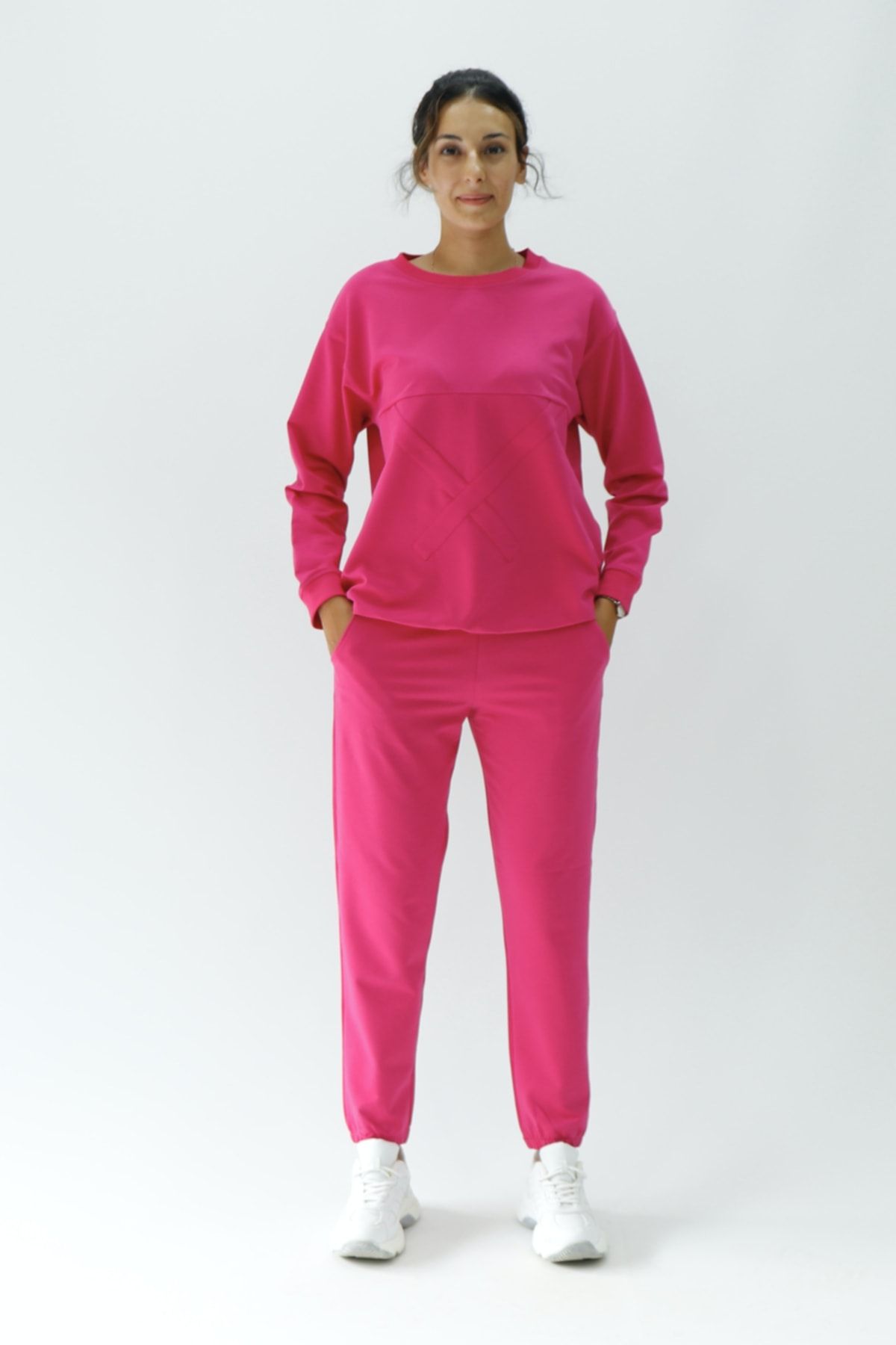 Hot pink tracksuit womens outlet