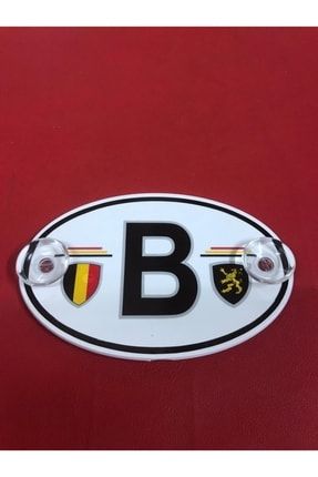 Belçika B Pleksi Arma - Vantuzlu B Arma - Pleksi B Arma Sticker S069