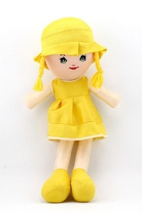 Sarı Elbiseli 50 cm Bez Bebek PNR-SARI