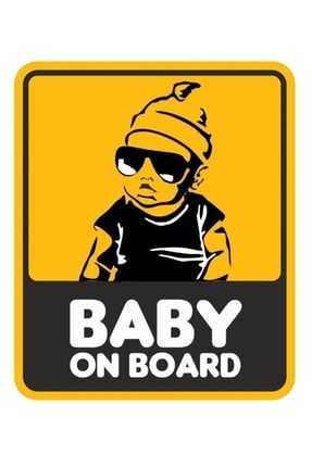 Baby On Board Arabada Bebek Var Sticker 00651 9x11 Cm 00651-4