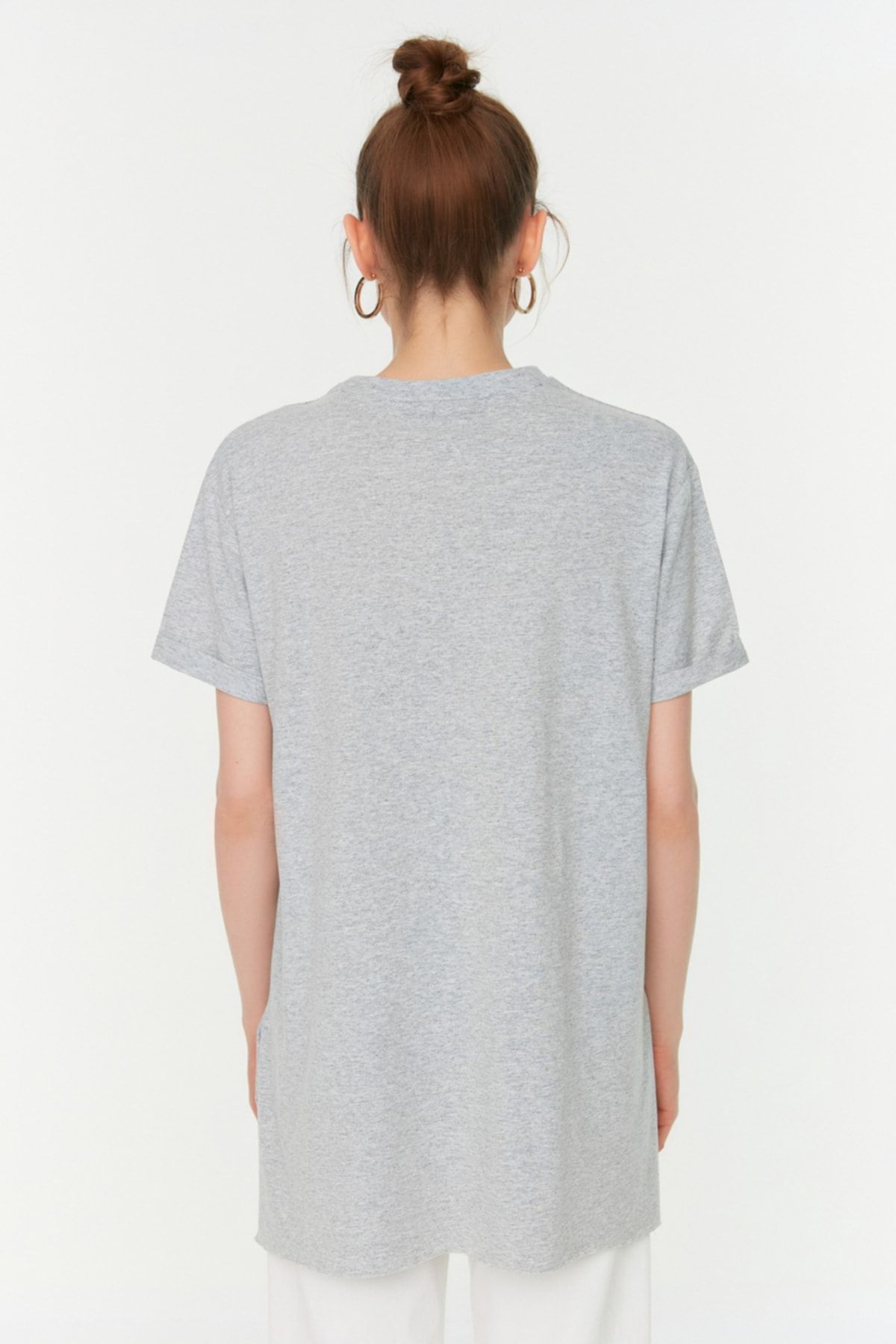 Trendyol Modest-Základní sada 2 základních triček s rozparkem Crew Neck – TCTSS21UK0009 6