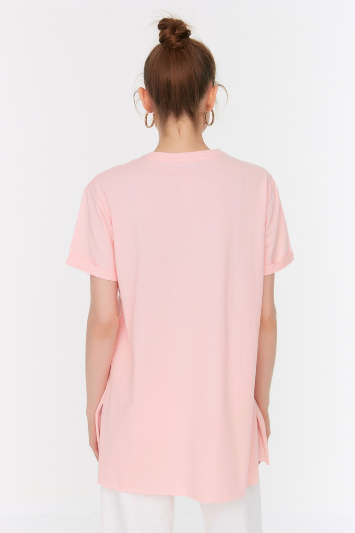 Trendyol Modest-Základní sada 2 základních triček s rozparkem Crew Neck – TCTSS21UK0009 7