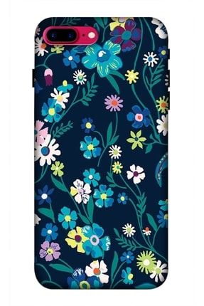 Iphone 7 Plus - 8 Plus Uyumlu Kılıf Baskılı Mavi Çiçekler Desenli A++ Silikon - 8834 ip 7 Plus - 8 Plus Kılıf Zpx-Ket-023