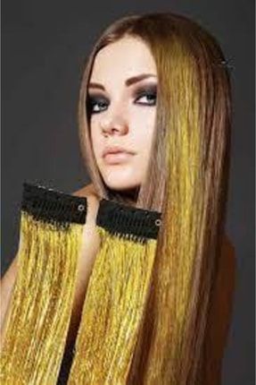 Çıtçıtlı Sarı Simli Saç & Çıtçıt Sim (2 Adet) Çıtçıtlı Sarı Simli Saç X2