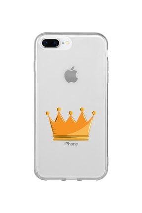 Iphone 7 Plus Uyumlu Kral Tacı Şeffaf Telefon Kılıfı DFCASE963-Apple-Iphone-7-Plus