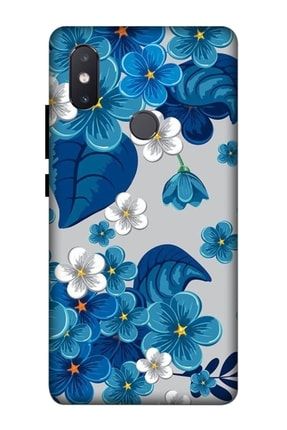 Xiaomi Mi 8se Uyumlu Kılıf Baskılı Mavi Çiçekler Desenli A++ Silikon - 8835 Xiaomi Mi 8Se Kılıf Dst-Ket-023