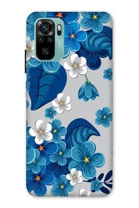Xiaomi Mi 11i Kılıf Baskılı Mavi Çiçekler Desenli Uyumlu Xiaomi Mi 11i Kılıf Dst-Ket-023