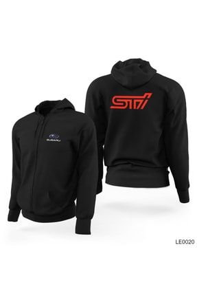 Subaru Limited Edition Siyah Fermuarlı Kapşonlu Sweatshirt LE0020