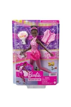 Barbie Buz Pateni Sporcusu Siyahi Bebek Hcn31 Lisanslı Ürün zz100096