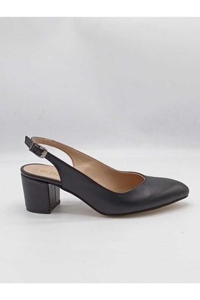 Siyah Arkası Açık 5 Cm Topuklu Ayakkabı isktopuklu5cm