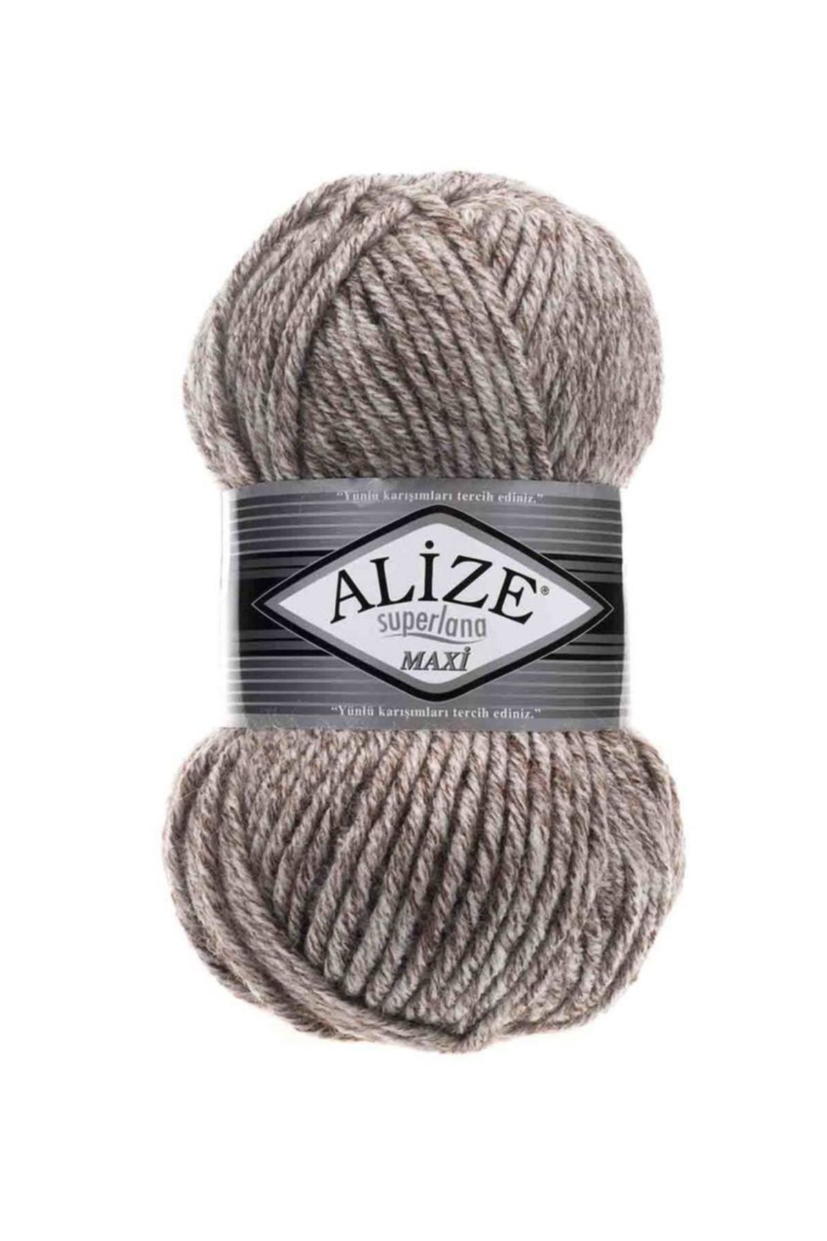 Alize-Πλεκτό Superlana Maxi σε καφέ γάλακτος - 803 Μοντέλο Jaspe Decorated Spinning Wool 1
