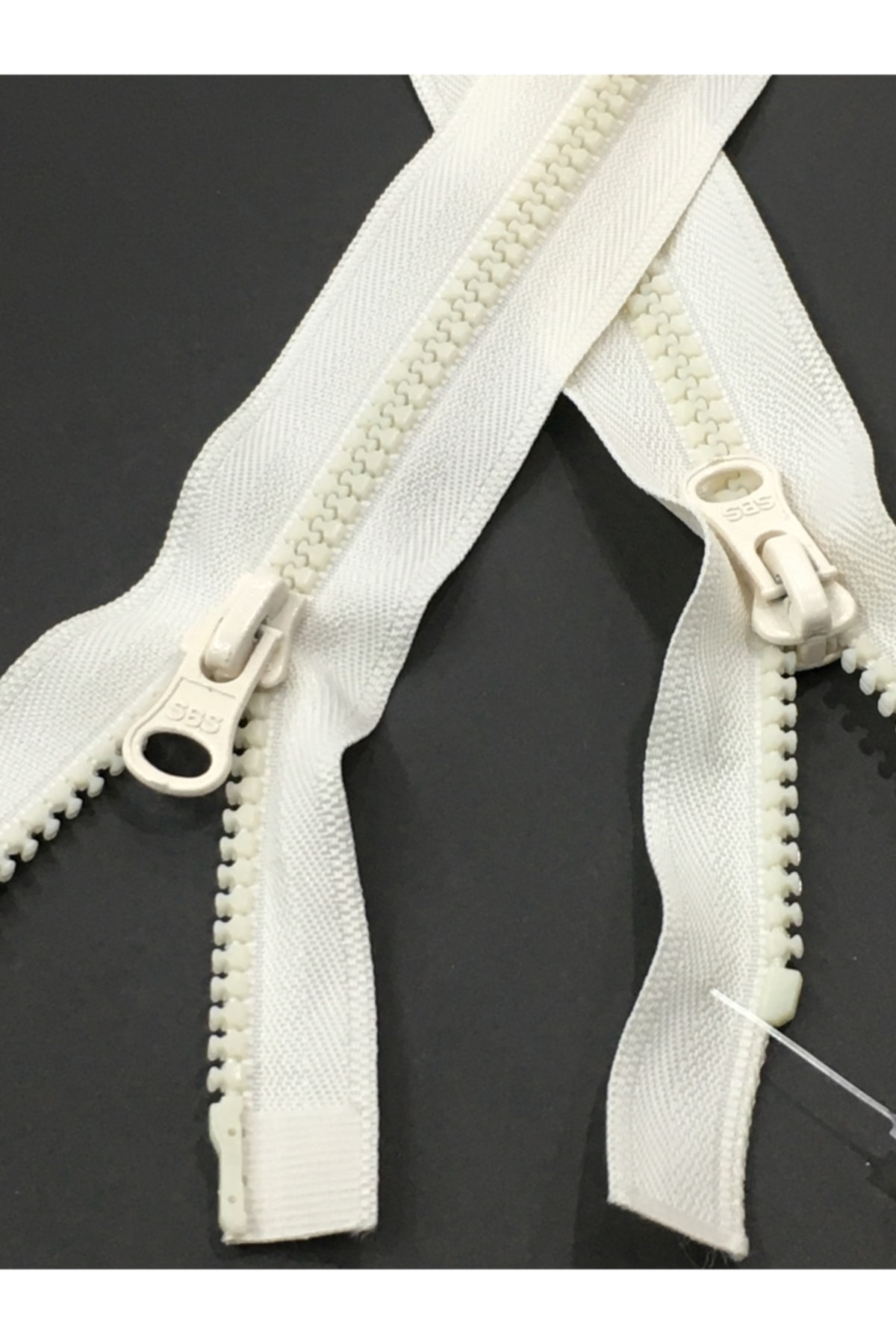 Coat Zipper Double Way 75 Cm Cream Bone Teeth 1123
