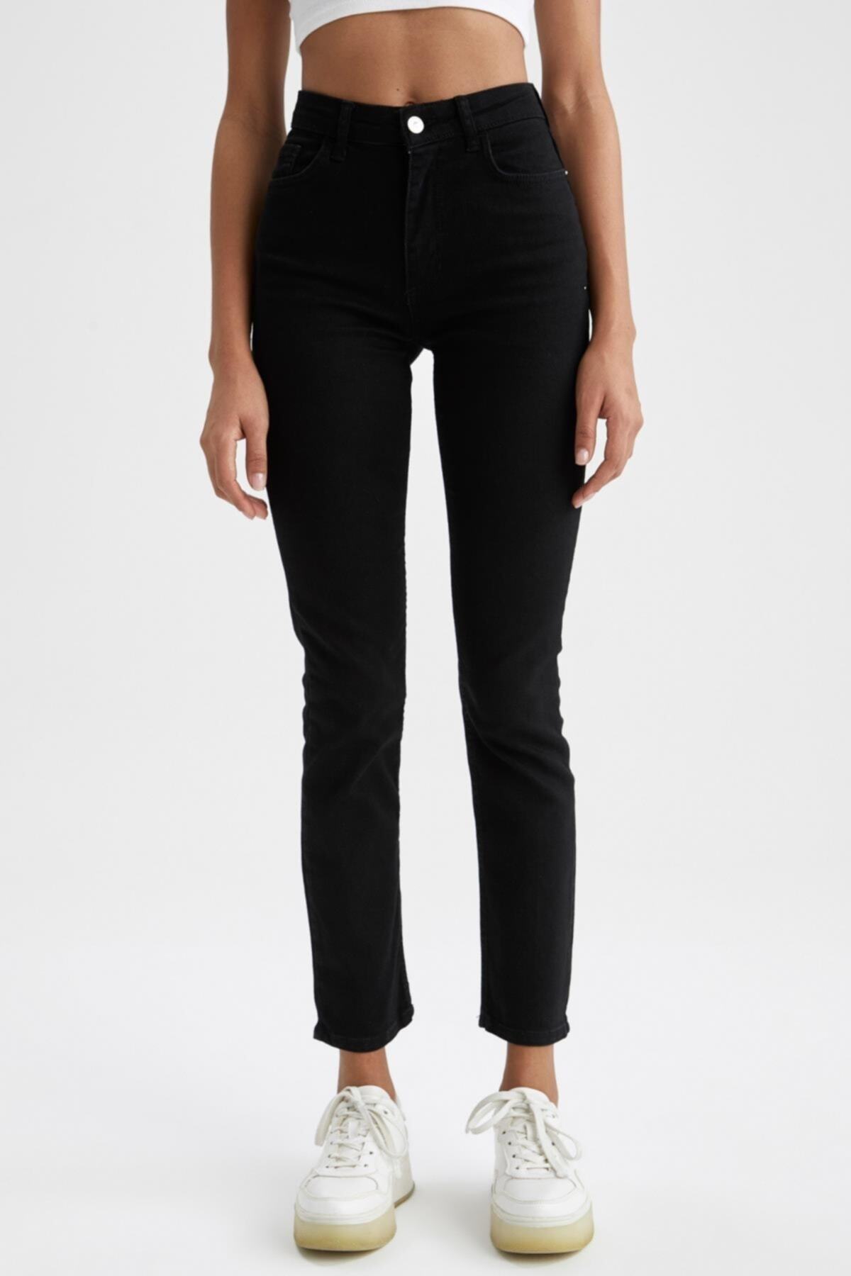 Straight Fit normal Bel Ekstra Uzun Jean Pantolon