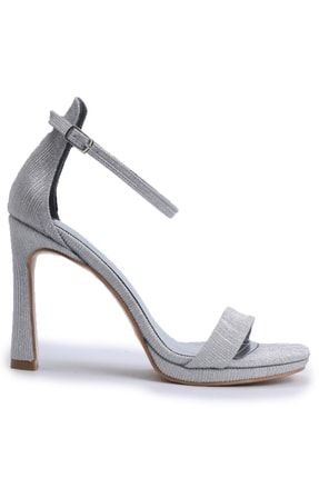 Gümüş Sim Dokulu Kadın Sandalet K22MNT172-506
