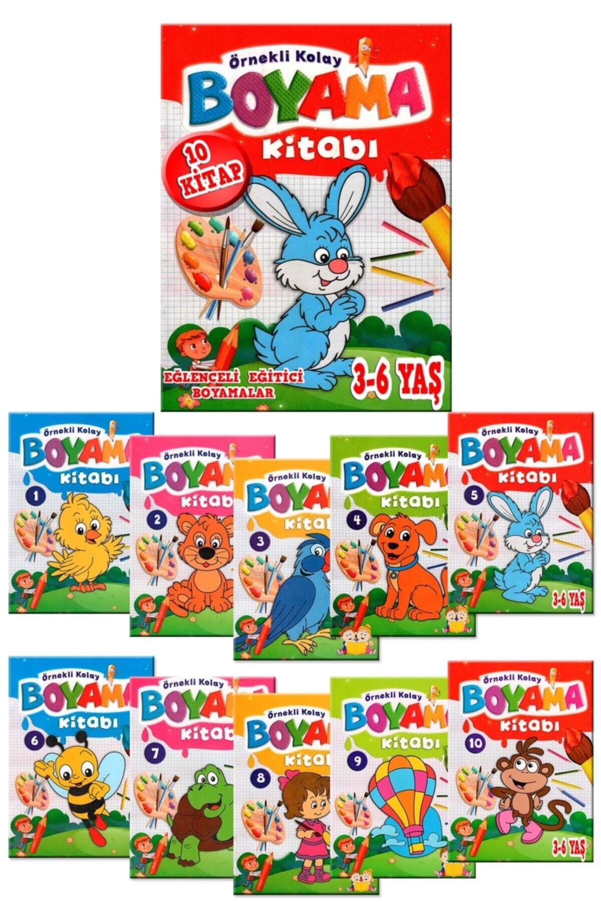 mucit dino 3 Yaş 4 Yaş 5 Yaş 6 Yaş Kolay Eğitici Boyama Aktivite Kitapları (10 Kitap)