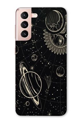 Samsung Galaxy S21 Uyumlu Kılıf Baskılı Gezegen Ay Güneş Desenli A++ Silikon - 8841 Samsung S21 Kılıf Zpx-Ket-023