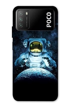 Xiaomi Poco M3 Uyumlu Kılıf Baskılı Astronot Desenli A++ Silikon - 8829 Poco M3 Kılıf Dst-Ket-022