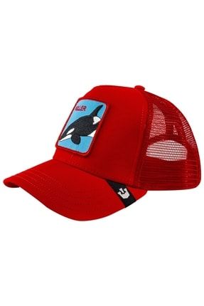 Unisex Kırmızı Killer Whale Şapka 101-0626 101-0626-1
