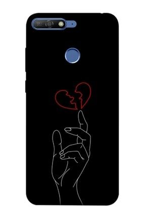 Huawei Y6 2018 Uyumlu Kılıf Baskılı El Kırık Kalp Desenli 8851 Y6 2018 Kılıf Zpx-Ket-024