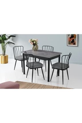 Smart Açılır Mutfak Masası Ve 4 Adet Sandalye Takımı 70*110cm TYC00370455370