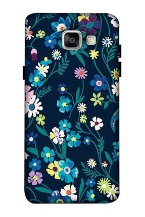 Samsung Galaxy A5 2016 Kılıf Baskılı Mavi Çiçekler Desenli A++ Silikon - 8834 Samsung A5 2016 Kılıf Dst-Ket-023