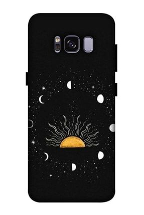 Samsung Galaxy S8 Uyumlu Kılıf Baskılı Güneş Ay Desenli A++ Silikon - 8840 Samsung S8 Kılıf Dst-Ket-023
